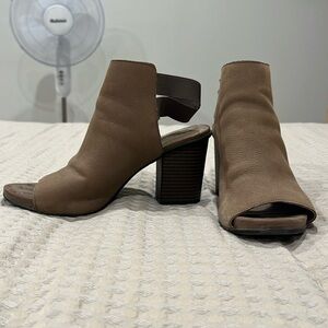 Tan Heeled Booties